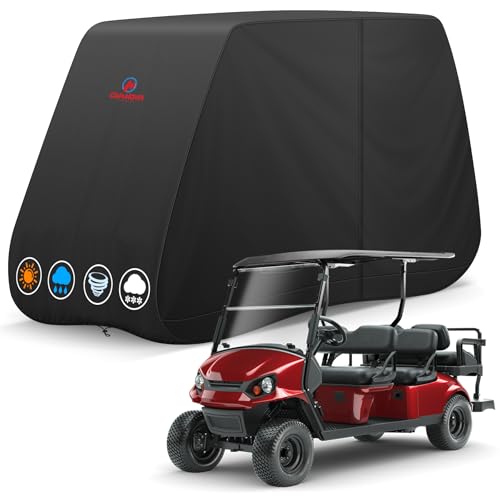 XL 6-Passenger Waterproof Golf Cart Cover with Zippers & UV Protection