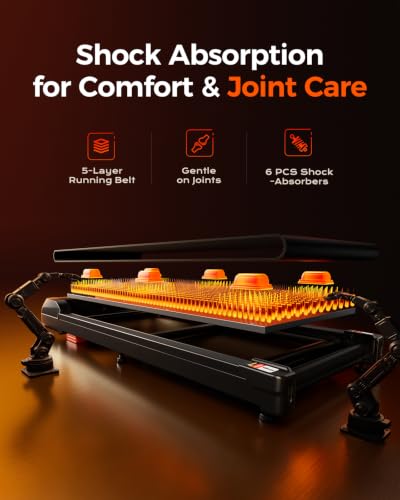 YUEJIQI Black Incline Walking Pad for Under Desk, Home & Office Treadmill with Remote