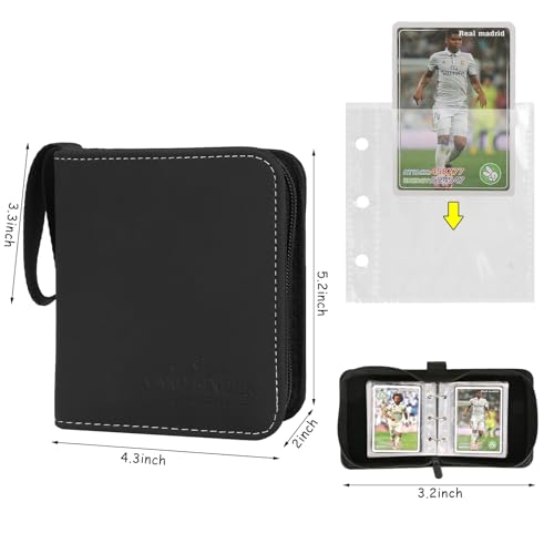 Foalgo Black Trading Card Binder Album with 80 Side Loading Pockets - Z-Black Variation