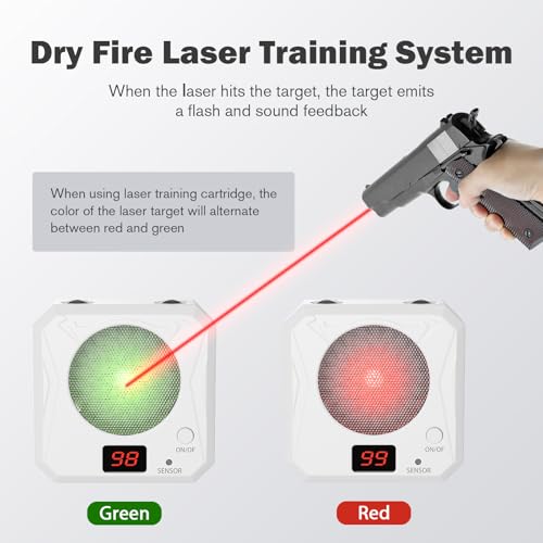 Adjustable Rechargeable Laser Training Target with Silent Mode for Shooting Practice