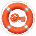 Tresbro 23 Inch Boat Safety Throw Ring with 50FT Lifesaving Rope & Reflective Strip