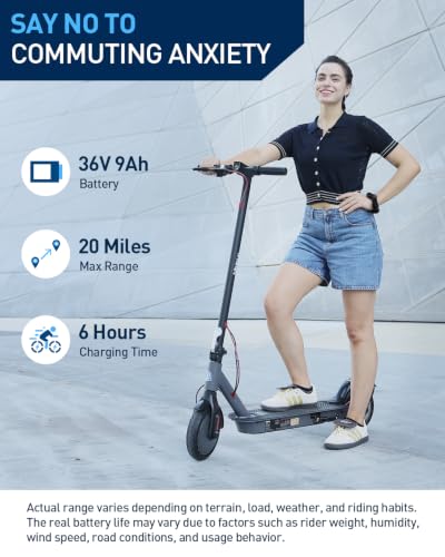 Hiboy S2 Nova Electric Scooter Black - 430W Peak Motor, 19 MPH, 20-Mile Range