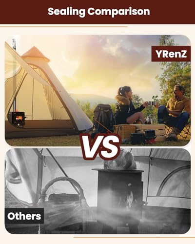 Portable Wood Stove for Camping with Temperature Control & Accessories