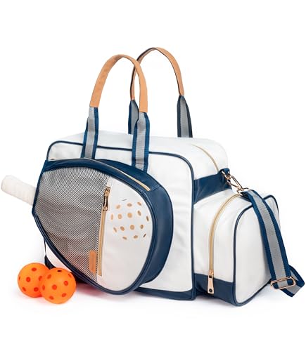Pickleball Bag Women Large Capacity Tote with Shoe & Paddle Compartments