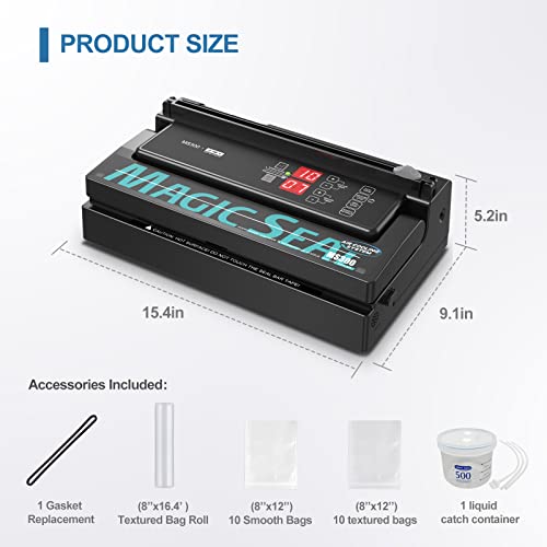 MAGIC SEAL Commercial Dual Mode Vacuum Sealer for Food & Mylar Bags