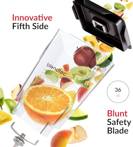 Blendtec 90oz WildSide Blender Jar - Clear, Heavy-Duty BPA-Free, 36oz Capacity