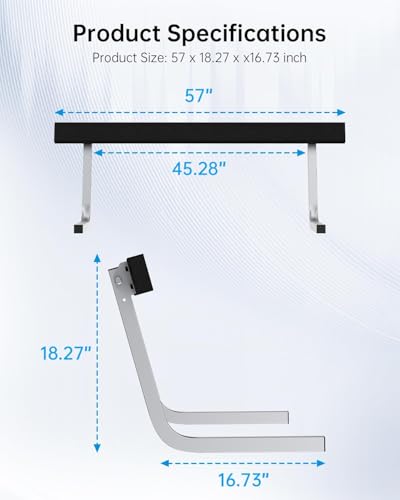 57" Adjustable Carpeted Boat Trailer Side Guide Bunks - Heavy Duty, Galvanized Steel, 2PCS