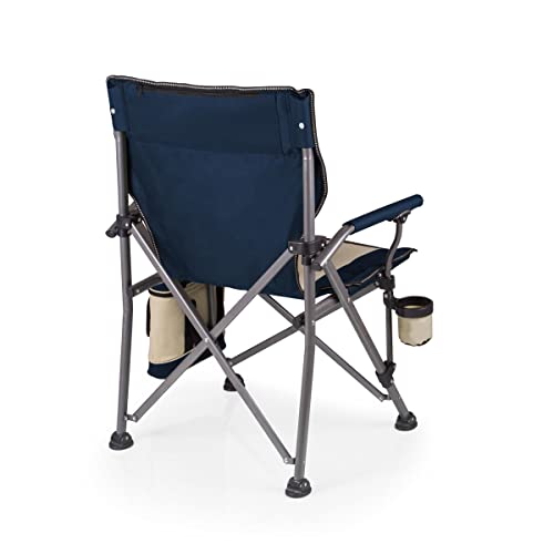 Navy Blue Outlander XL Heavy Duty Folding Camping Chair with Cooler & Cup Holder, 400 lb Capacity