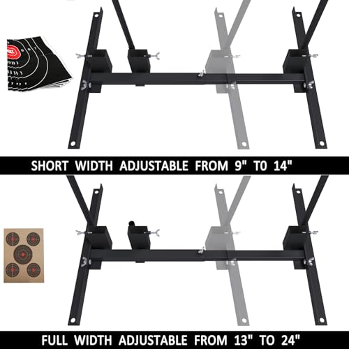Atflbox 2-Pack Shooting Target Stand with 10 Paper Targets & Adjustable Base