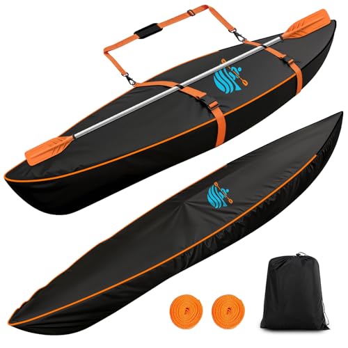 600D Waterproof Kayak Cover for Outdoor Storage - 8-10 ft, Heavy Duty, Fade-Resistant