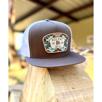 Aztec Jango Brown/White Adjustable Snapback Hat - Unisex Trucker Style