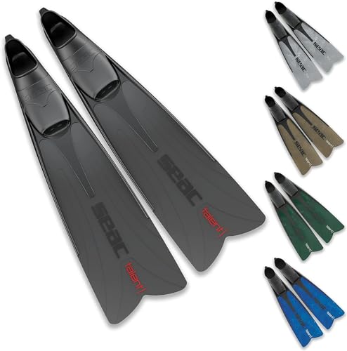Seac Talent Semi-Long Diving Fins for Spearfishing & Free Diving US 6.5-7 Black