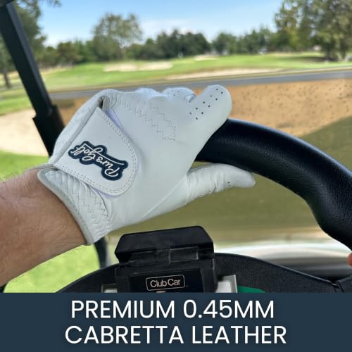 Men's Cabretta Leather Golf Gloves Multi-Pack with Ball Marker - Left & Right Hand