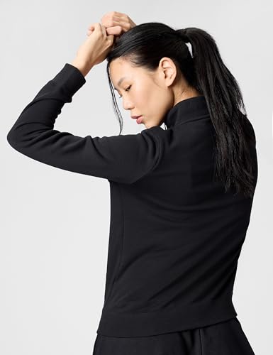 Nike Women's Sportswear Club Fleece 1/2-Zip Sweatshirt - Medium Black/White
