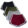 Medium Black Women's Cotton Yoga Shorts Pack - Summer Athletic Sportswear