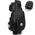 Shopsource 14-Way Golf Cart Bag with Lock Top & Upgraded 900D Oxford - Grey/Black