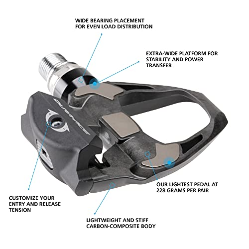 Shimano Dura-Ace PD-R9100 Road Bike Pedals Lightweight & Adjustable