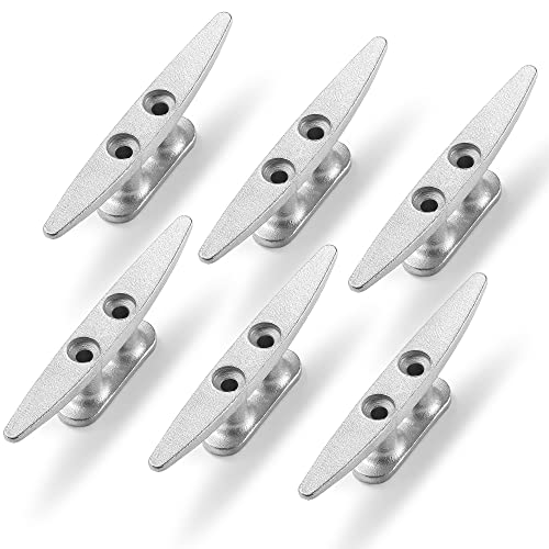 Stainless Steel Boat Cleat 4 Inch - 6 Pack Marine Docking Hardware