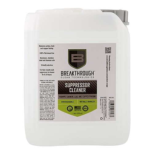 B Breakthrough Clean Technologies Suppressor Cleaner 128 Fl Oz - Heavy Carbon & Lead Deposits Remover