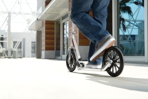 Razor A6 Kick Scooter White for Taller Riders - Adjustable Handlebar, 10" Wheels, Foldable