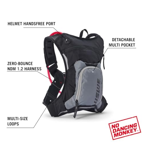 Hydration Backpack 3L Black & Orange for Cycling, MTB & Trail Running - USWE Outlander