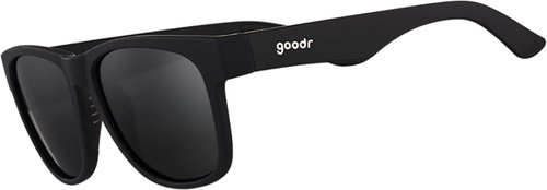 Goodr Hooked On Onyx Polarized Sunglasses - Black Frame, UV400 Protection, No Slip, No Bounce, Large Size