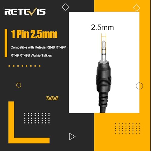 Walkie Talkie Earpiece with Mic 2.5mm Pin for Retevis RB48 Series - Variation 2