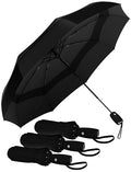Repel Windproof Travel Umbrella Onyx 3 Compact Automatic Rain Sun Shield