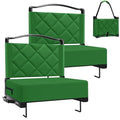Kaganoon Green Folding Stadium Seats with Back Support 2pcs - Heavy Duty Bleacher Chairs