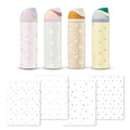 4PCS Waterproof Daisy Stickers for Owala Water Bottle - Colorful Floral Print, 24 OZ