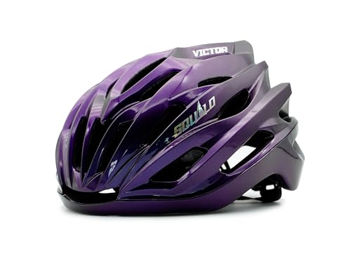 Large Unisex Bike Helmet for Men Women - Lightweight Ventilated Cycling Helmet with Adjustment Dial, Purple Variation