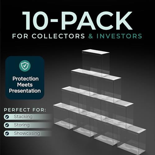 10 Pack ETB Protector Cases for Standard Size Elite Trainer Boxes - Clear Plastic Storage