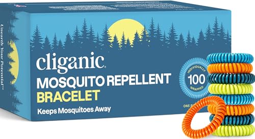 Mosquito Repellent Bracelets for Kids & Adults - Natural, 100 Pack - Classic Variation