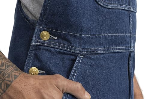 Carhartt Men's Darkstone Denim Bib Overalls 44W x 32L Workwear