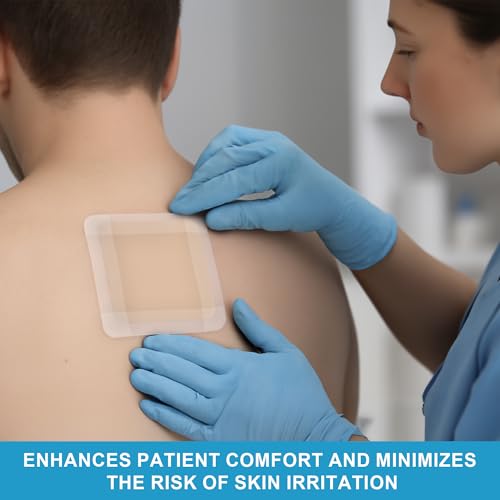 MedVance Waterproof Foam Wound Dressing 6x6 Inches, 5 Pack - Non-Adherent Medical Wound Care