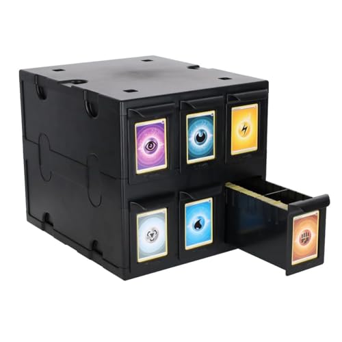 BCW Black 6-Drawer Card Catalog for Sports & Trading Cards