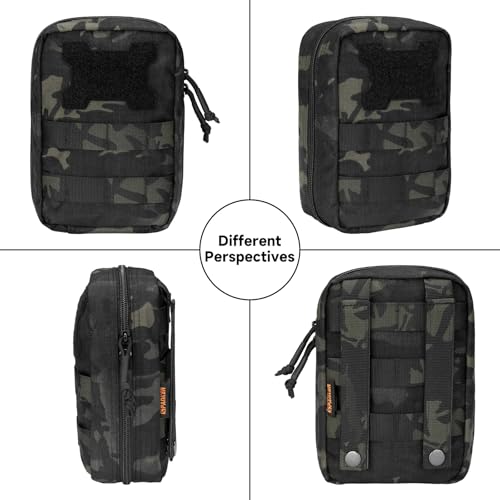 Tactical First Aid Pouch MOLLE IFAK Tool Bag Multicam Black