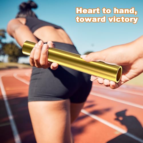 4Pcs Aluminum Relay Batons Set - Lightweight Track & Field Batons in Red Blue Gold Silver (Variation: 4 Colors Assorted)