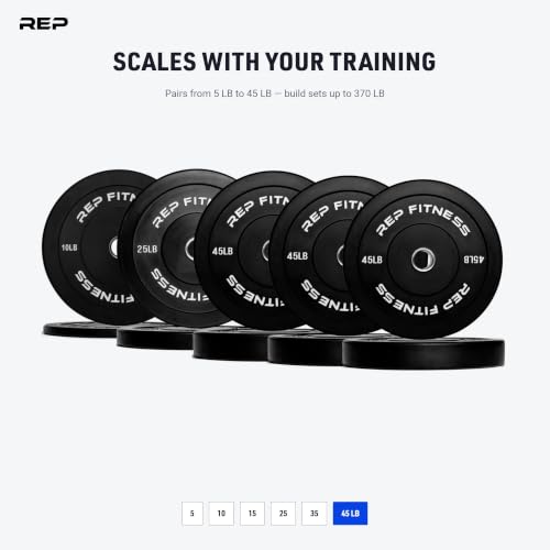 15 lb Rubber Bumper Plates Set - Olympic Standard, Shock Absorbing, Low Bounce