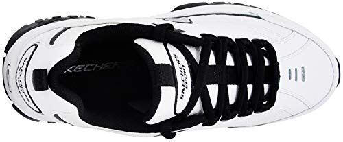 Skechers Men's Energy Afterburn Sneakers 9.5 Wide White Black