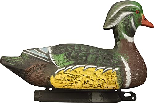 Waterfowl Decoys Set - Realistic Wood Duck Floater 6-Pack for Hunting