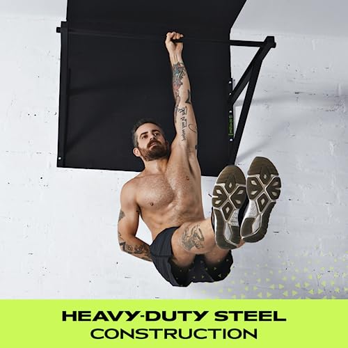 Heavy-Duty Wall Mounted Pull Up Bar 500 lb Capacity for Home Gym