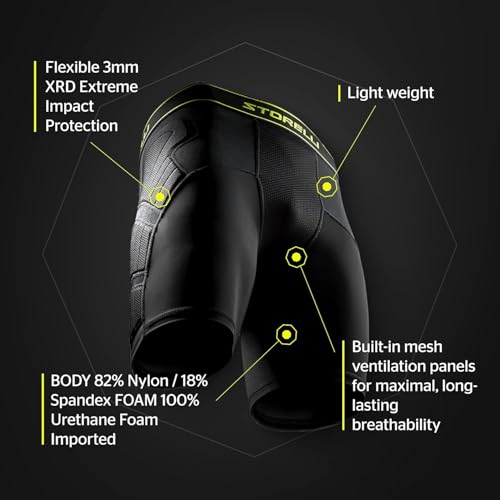 Storelli Unisex Impact Sliders Black S - Protective Soccer & Sports Undershorts