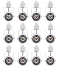 White 12 Pack Adjustable H-Type Track Light Heads GU10 Base for Indoor Use