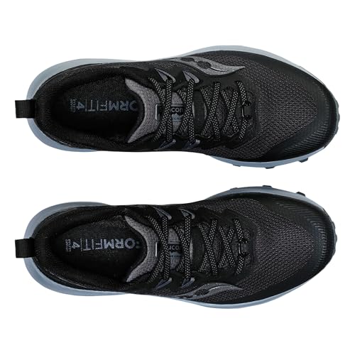 Saucony Women's Peregrine 14 Sneakers Black/Carbon 7.5 Trail Running Shoes