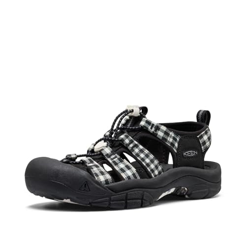 KEEN Women's Newport H2 Water Sandals Black Gingham Size 9 - Closed Toe, Water-Friendly
