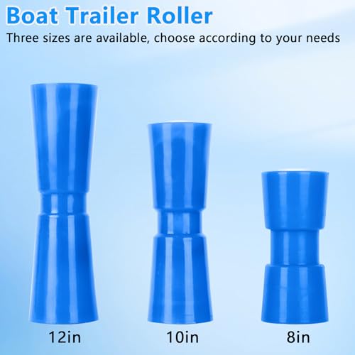 12-Inch Boat Trailer Roller 4-Pack Heavy Duty PU Keel Rollers for Boat Trailers