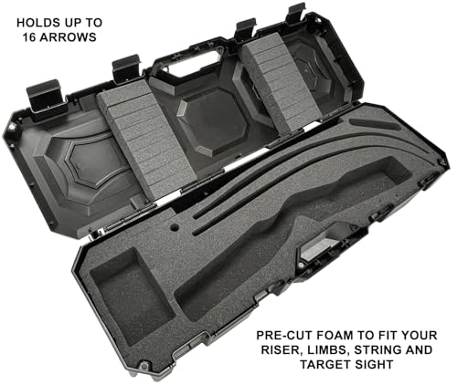 MTM BC34TD Takedown Recurve Bow Hard Case Lockable & Airline Approved, Holds 16 Arrows, Made in USA
