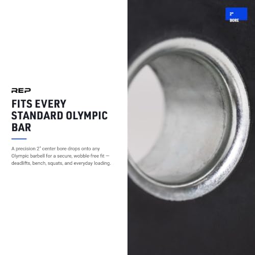 15 lb Rubber Bumper Plates Set - Olympic Standard, Shock Absorbing, Low Bounce
