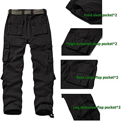 Women's Cotton Casual Military Army Cargo Combat Work Pants with 8 Pocket